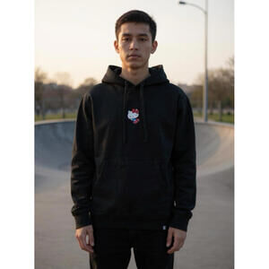 Girl Skateboards X Hello Kitty Black 60th Sanrio Pullover Hoodie Men's S